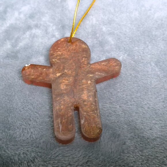 Handmade Resin Gingerbread Man & Woman Christmas Ornaments Set Of 4 Hand Painted - Picture 10 of 10